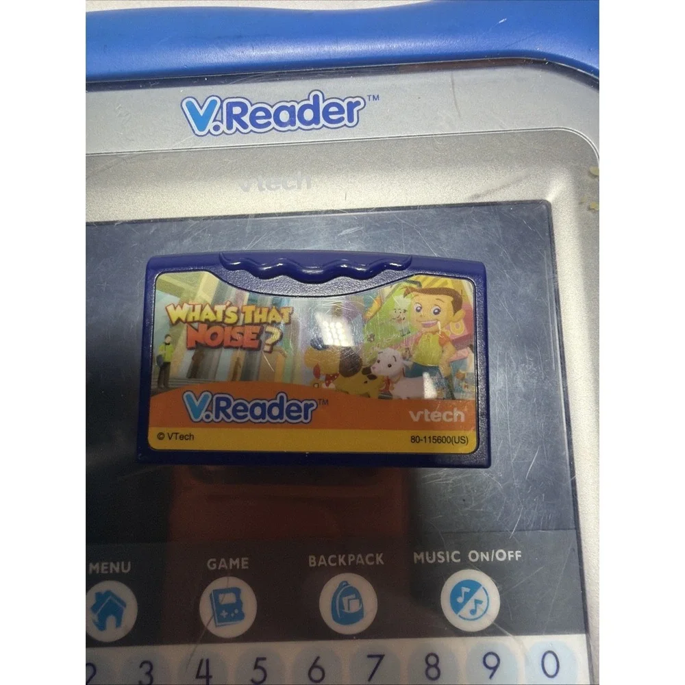 V.Reader By Vtech And 3 Cartridges No Charger UNTESTED